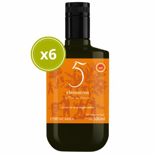 AOVE 5 Elementos Cornicabra 6x500ml - Finca La Pontezuela - Comprar Aceite de Oliva Virgen Extra