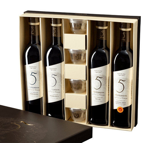 Estuche Aceite de Oliva Virgen Extra 5 Elementos Gran Selección 4×500 ml - AOVE Finca La Pontezuela