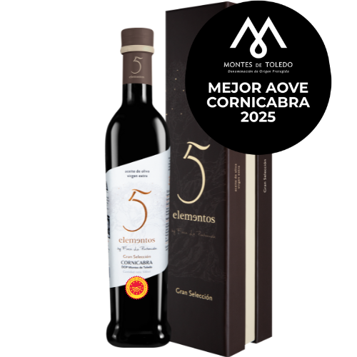 Estuche Aceite de Oliva Virgen Extra 5 Elementos Gran Selección Cornicabra 500 ml - AOVE Finca La Pontezuela