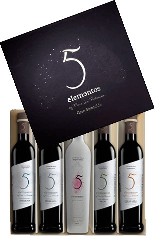 Estuche Aceite de Oliva Virgen Extra 5 Elementos Gran Selección 5×500 ml - AOVE Finca La Pontezuela