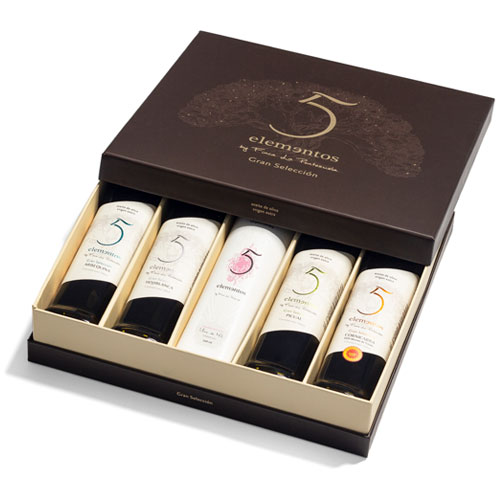 Estuche Aceite de Oliva Virgen Extra 5 Elementos Gran Selección 5×500 ml - AOVE Finca La Pontezuela